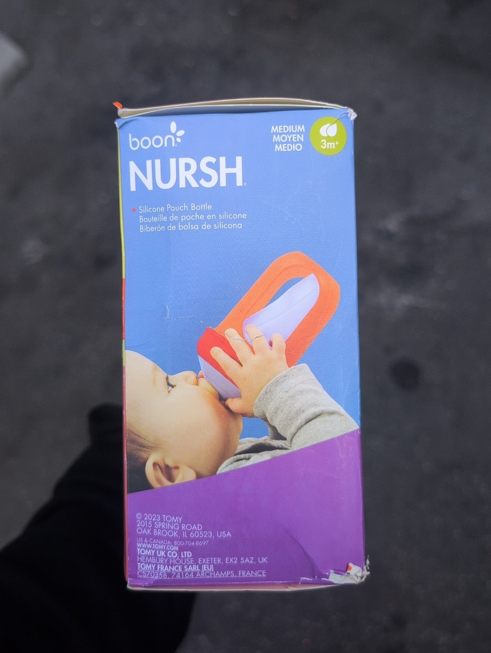 boon NURSH Air-Free Feeding Bottle Set - Multicolor 3pk - Picture 3 of 3